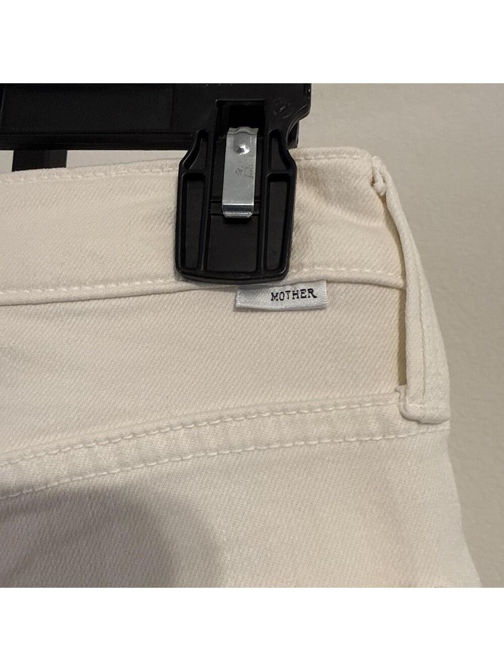 MOTHER The Rambler High-Rise Zip Ankle Jeans in Cream Puff - Size 28 - Picture 8 of 15